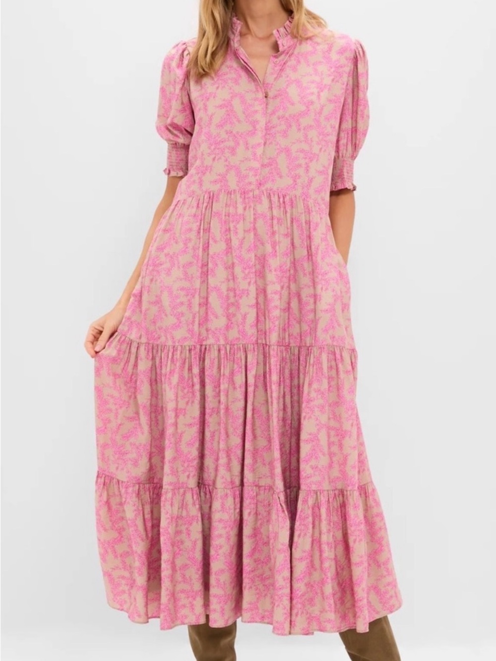 Hyacinth House Bennett Pink vines mini Dress